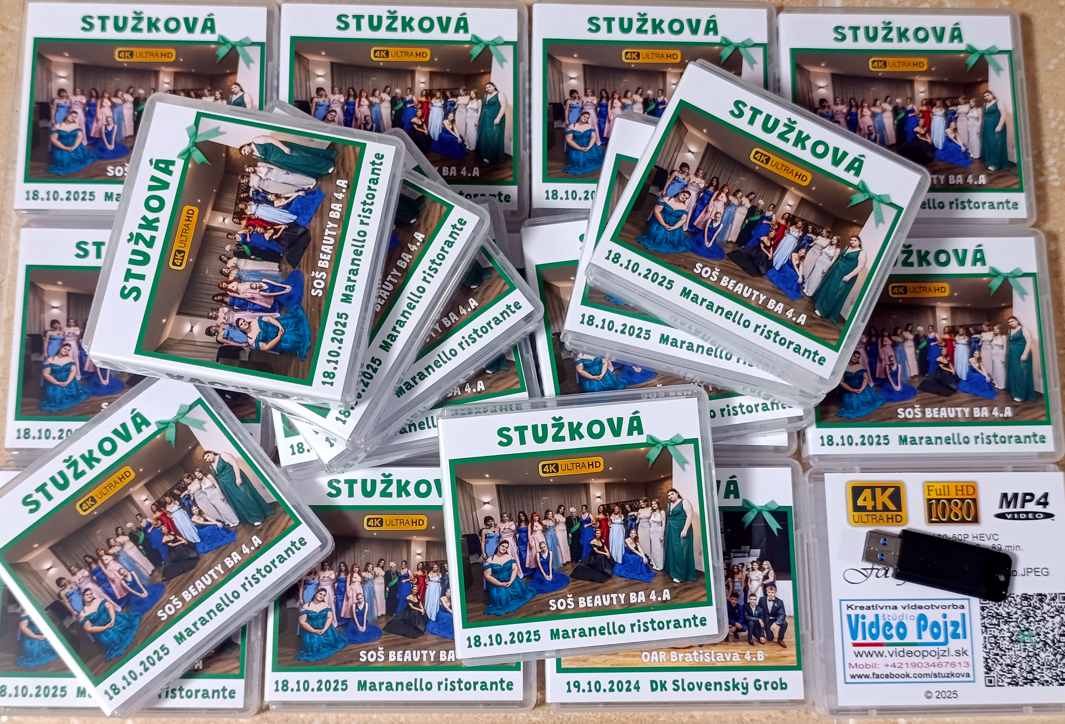 Stužkový usb kľúč v obale s potlačou